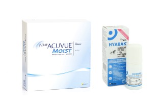 1-DAY Acuvue Moist (90 leća) + Hyabak 0.15% gtt. 10 ml