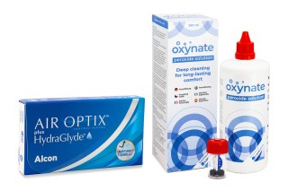 Air Optix Plus Hydraglyde (6 leća) + Oxynate Peroxide 380 ml s kutijicom