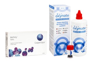 Biofinity Toric (3 leće) + Oxynate Peroxide 380 ml s kutijicom
