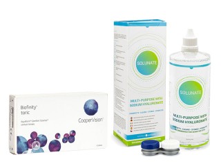 Biofinity Toric (3 leće) + Solunate Multi-Purpose 400 ml s kutijicom