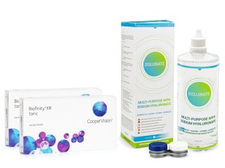 Biofinity XR Toric (6 leća) + Solunate Multi-Purpose 400 ml s kutijicom