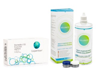 Biomedics 55 Evolution (6 leća) + Solunate Multi-Purpose 400 ml s kutijicom