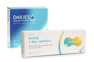 DAILIES AquaComfort Plus (90 leća) + Lenjoy 1 Day Comfort (10 leća)