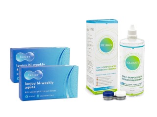 Lenjoy Bi-weekly Aqua+ (12 leća) + Solunate Multi-Purpose 400 ml s kutijicom