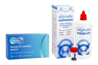 Lenjoy Bi-weekly Aqua+ (6 leća) + Oxynate Peroxide 380 ml s kutijicom