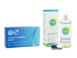 Lenjoy Bi-weekly Aqua+ (6 leća) + Solunate Multi-Purpose 400 ml s kutijicom