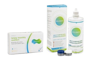 Lenjoy Monthly Comfort (6 leća) + Solunate Multi-Purpose 400 ml s kutijicom