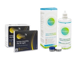 Lenjoy Monthly Day & Night (9 leća) + Solunate Multi-Purpose 400 ml s kutijicom