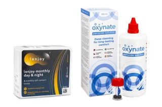 Lenjoy Monthly Day & Night (6 leća) + Oxynate Peroxide 380 ml s kutijicom