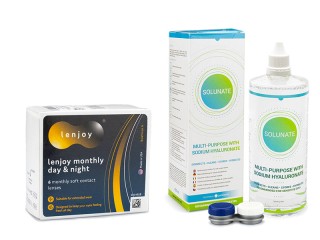 Lenjoy Monthly Day & Night (6 leća) + Solunate Multi-Purpose 400 ml s kutijicom
