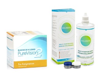PureVision 2 for Astigmatism (6 leća) + Solunate Multi-Purpose 400 ml s kutijicom