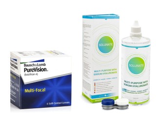 PureVision Multi-Focal (6 leća) + Solunate Multi-Purpose 400 ml s kutijicom